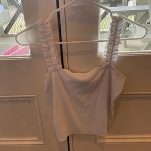 White size L crop top